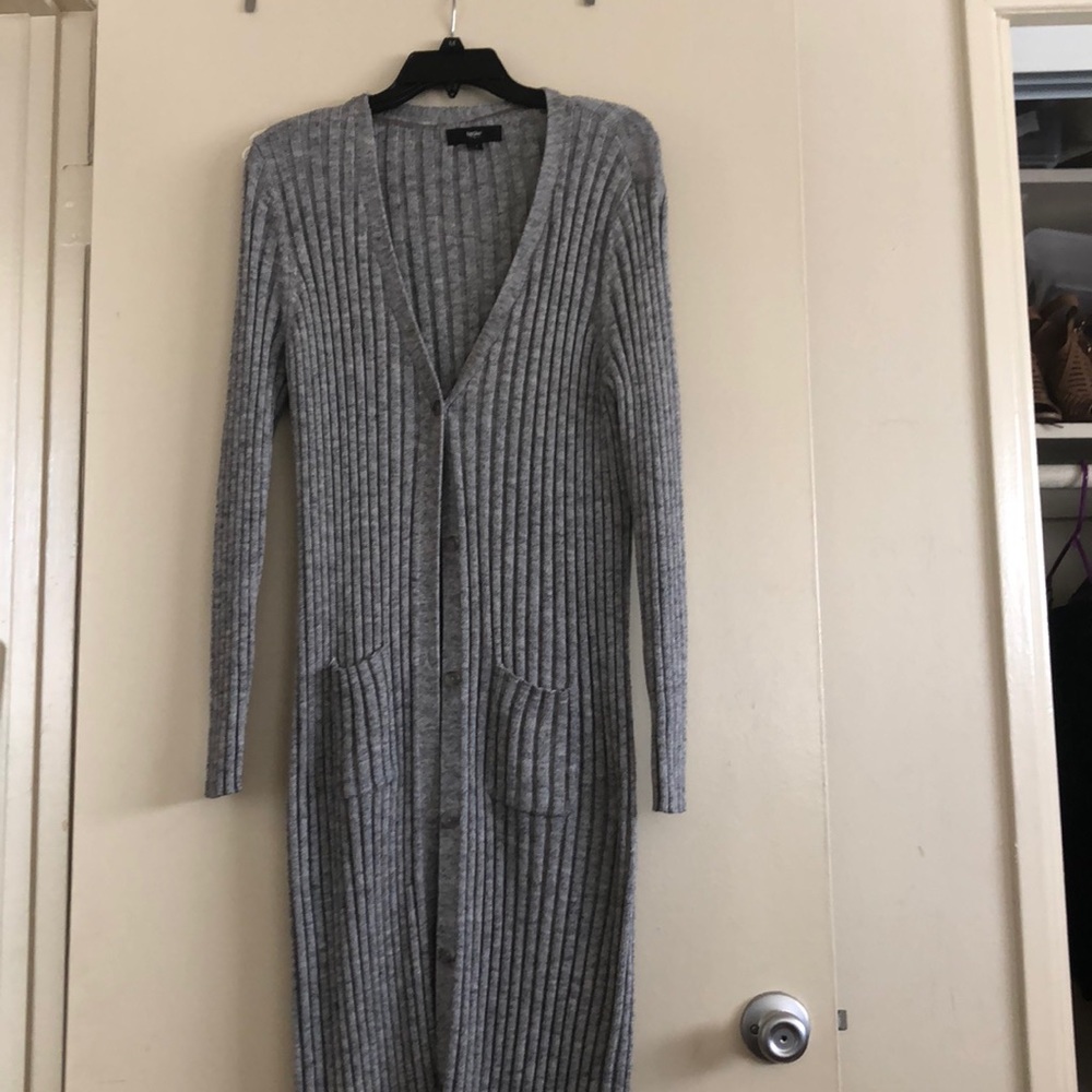 2 long line cardigan dusters black and grey